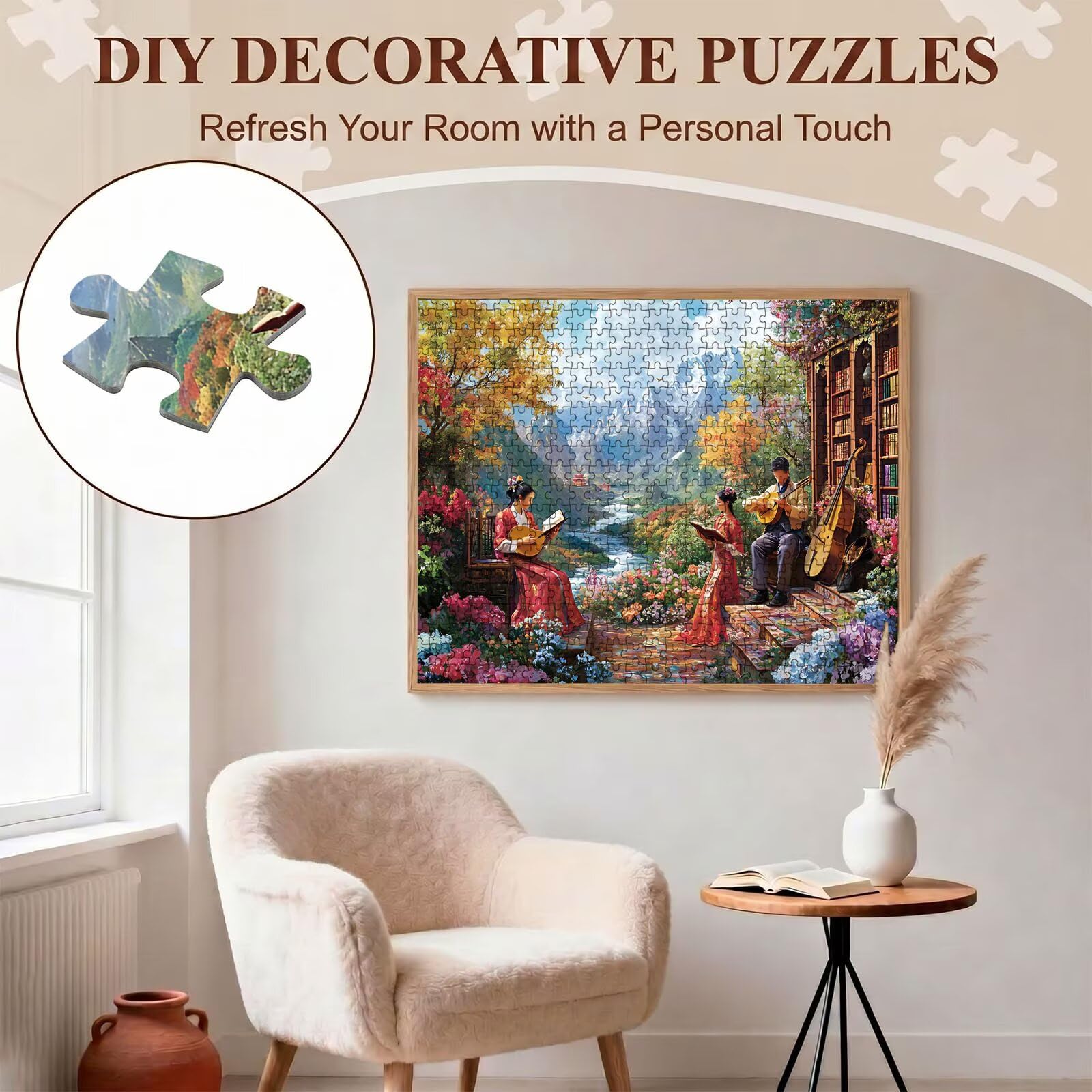 Puzzle 2000 Pezzi Classici, Puzzle paesaggio fiore 99 x 70 cm, Gioco Educativo e Antistress in Legno con Poster Incluso, Ttività DIY per Famiglia, Regalo per Appassionati, Decor Parete Casa, f0-506