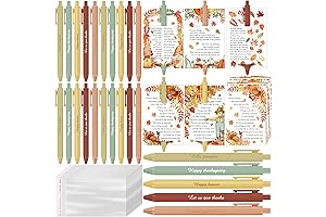 30 Sets Autumn Pens with Maple Leaf Notecards - Perfect Fall Party Favors for Adults