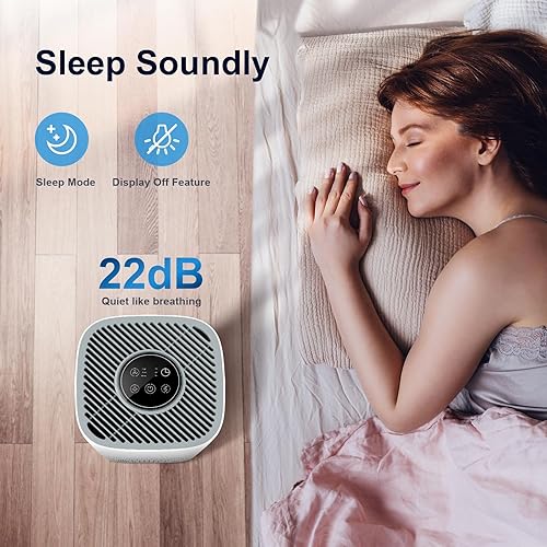 Miniatura 5 de Purificadores de aire para el hogar, purificadores de aire HEPA H13 para habitaciones grandes de hasta 1190 pies cuadrados con filtros lavables 3 en