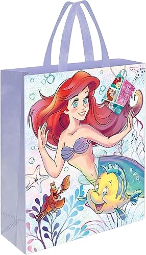Unique Disney - Bolsa de plástico con diseño de La Sirenita, 13 x 11 pulgadas, 1 unidad, multicolor