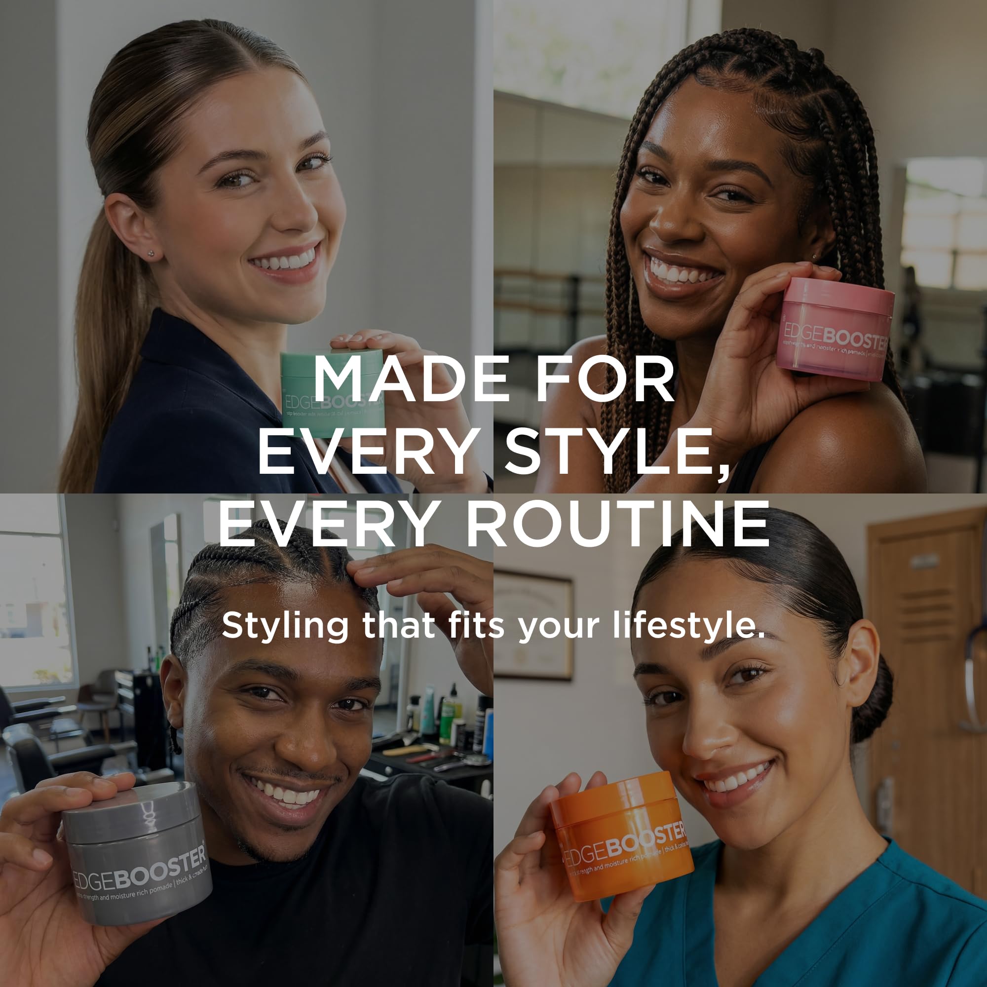 Style Factor Edge Booster Extra Strength Moisture Rich Pomade | Thick Coarse Hair (Pink Sapphire)
