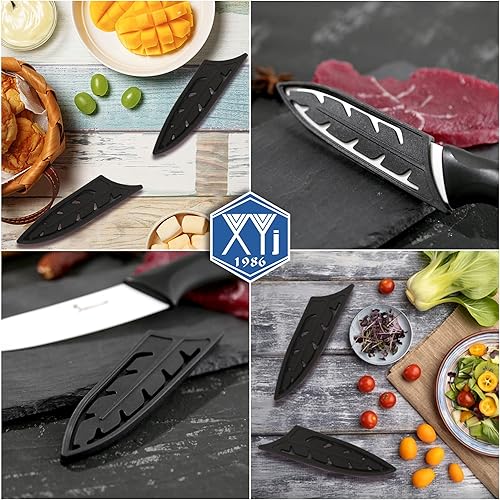 Vista 163 de XYJ Juego de 2 fundas de cuchillo de seguridad para cuchillos, protector de borde, funda universal para cuchillos, chef, cuchillo de cerámica
