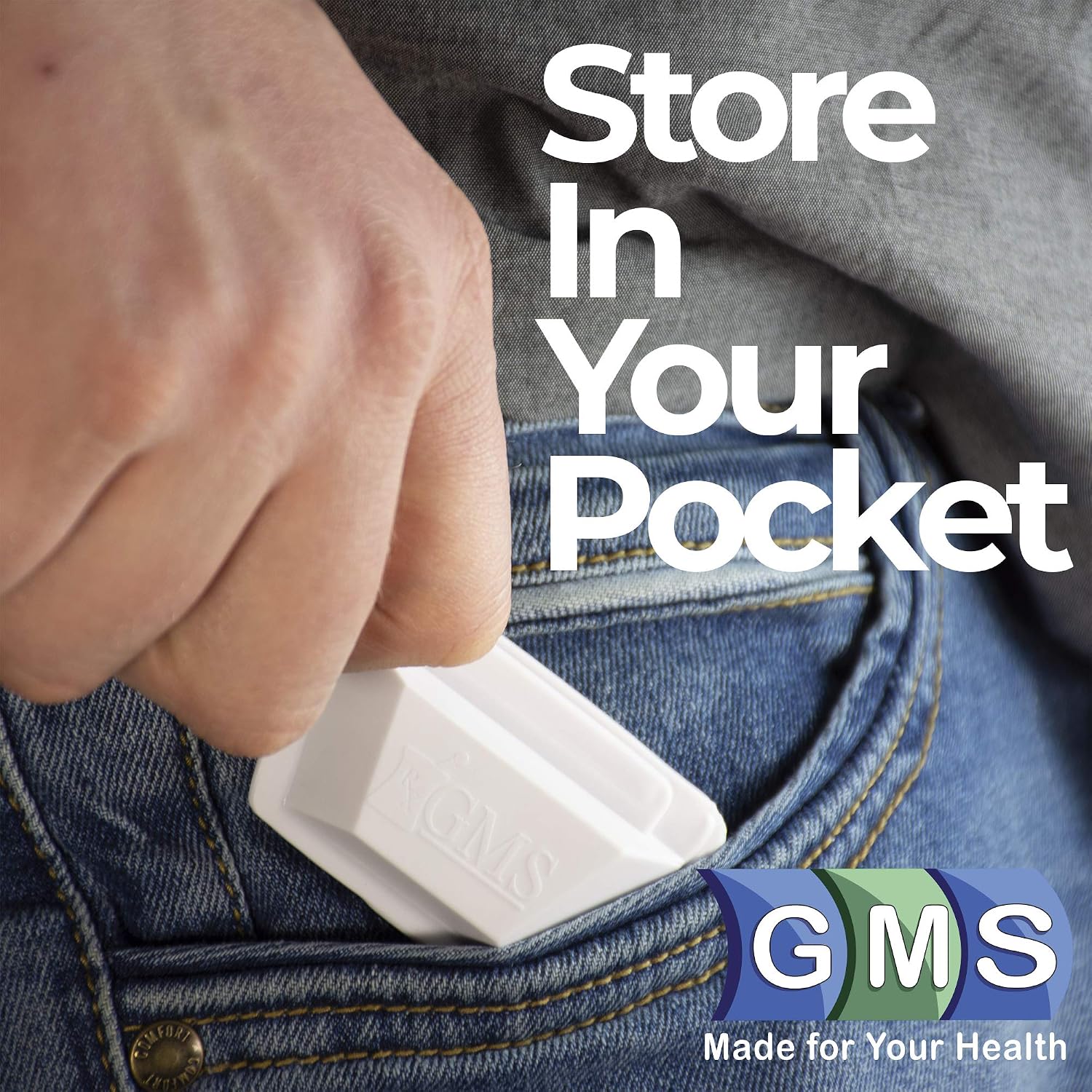 GMS Easy Squeeze Pocket Pill Pouch for Organizing Medication, Pills, Vitamins, and Tablets for Travel (White)