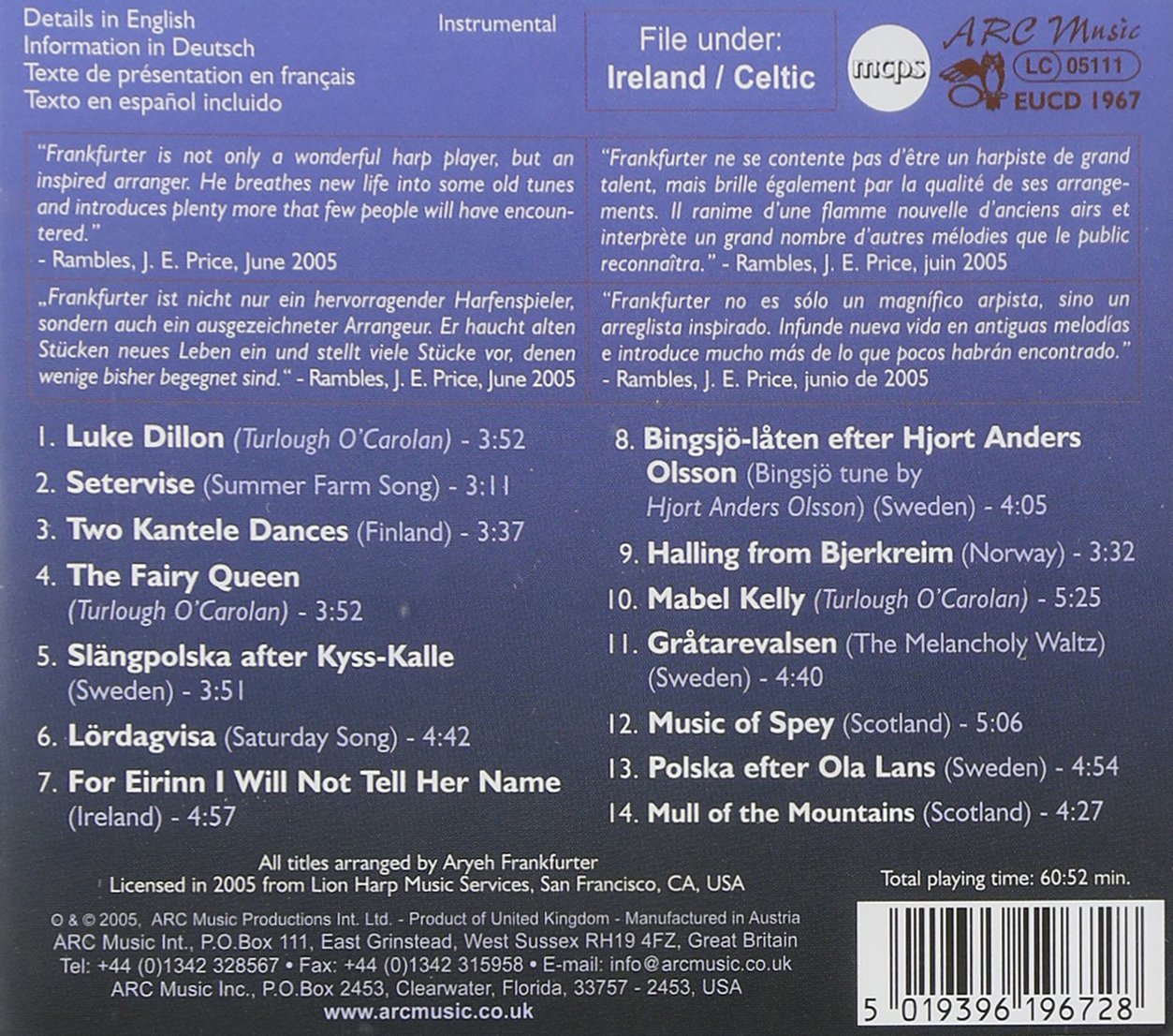 Celtic Harp: Tunes From Ireland, Scotland and Scandinavia