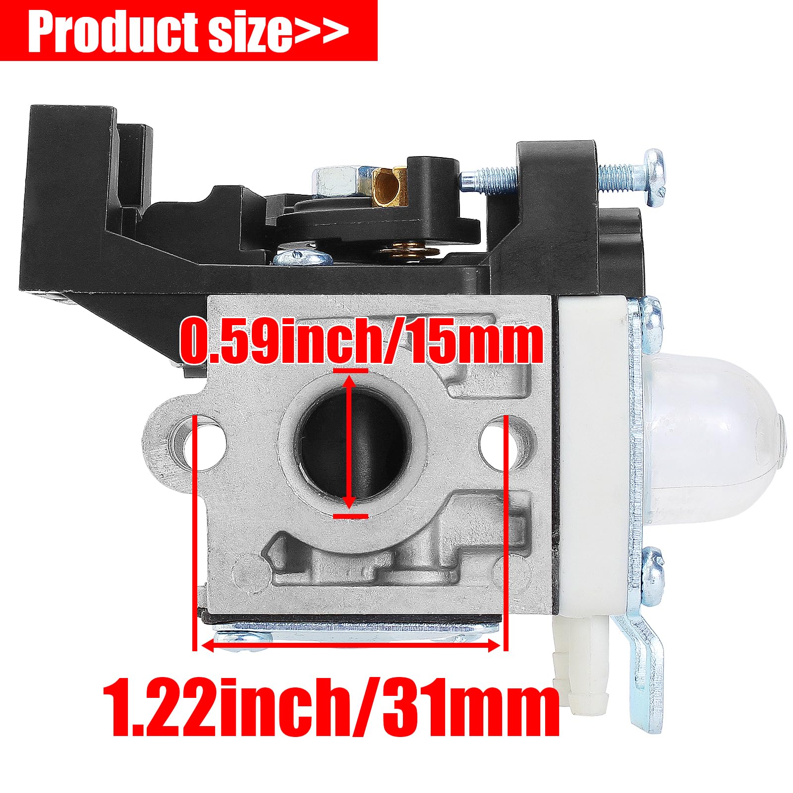 YOFMOO Carburetor Compatible with Zama RB-K94 Echo SRM-225 SRM-225i SRM-265 SRM-265ES A021001690 Trimmer Brush Cutter SRM225 SRM225i SRM265 SRM265ES Brushcutter Lawnmower Chainsaw Carb - Image 3