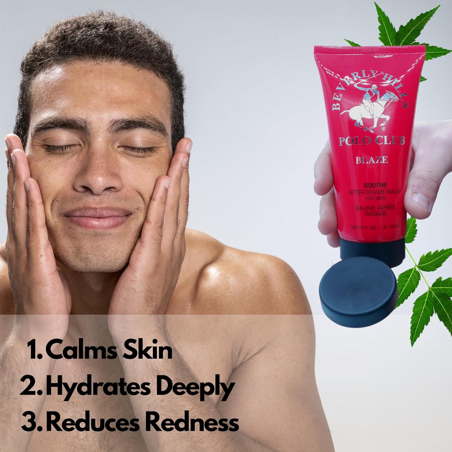 BHPC Blaze After Shave Balm for Men | Beverly Hills Polo Club Luxury Grooming | Spicy Woody Fresh Scent | Soothes, Hydrates & Invigorates Skin | Long-Lasting Fragrance | 5 Fl Oz - Image 3