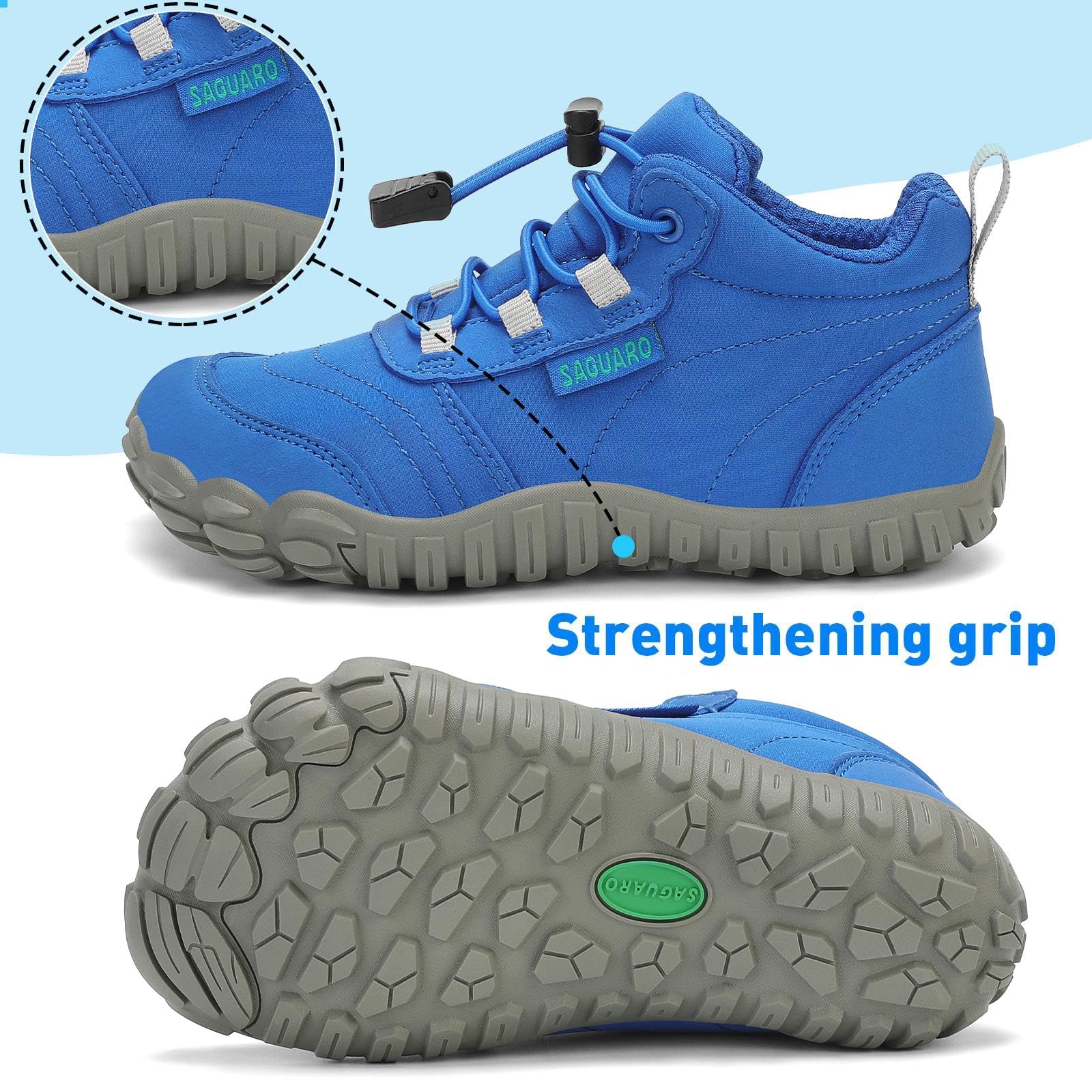 SAGUARO Bambini Scarpe a Piedi Nudi Scarpe da Trail Running Barefoot Minimaliste Sneakers Leggere Respirabile Gr.26-36