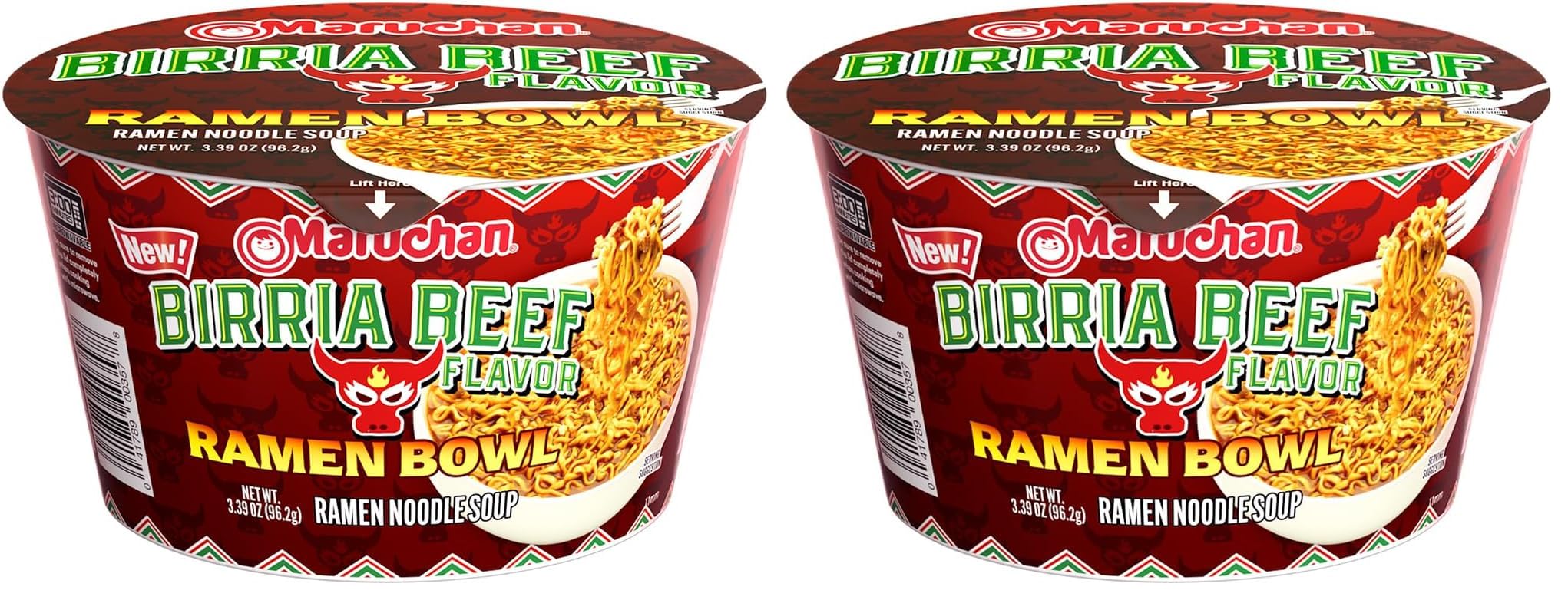 Maruchan Birria Beef / 3.33 Ounce (Pack of 12) / 12 Noodle Soups