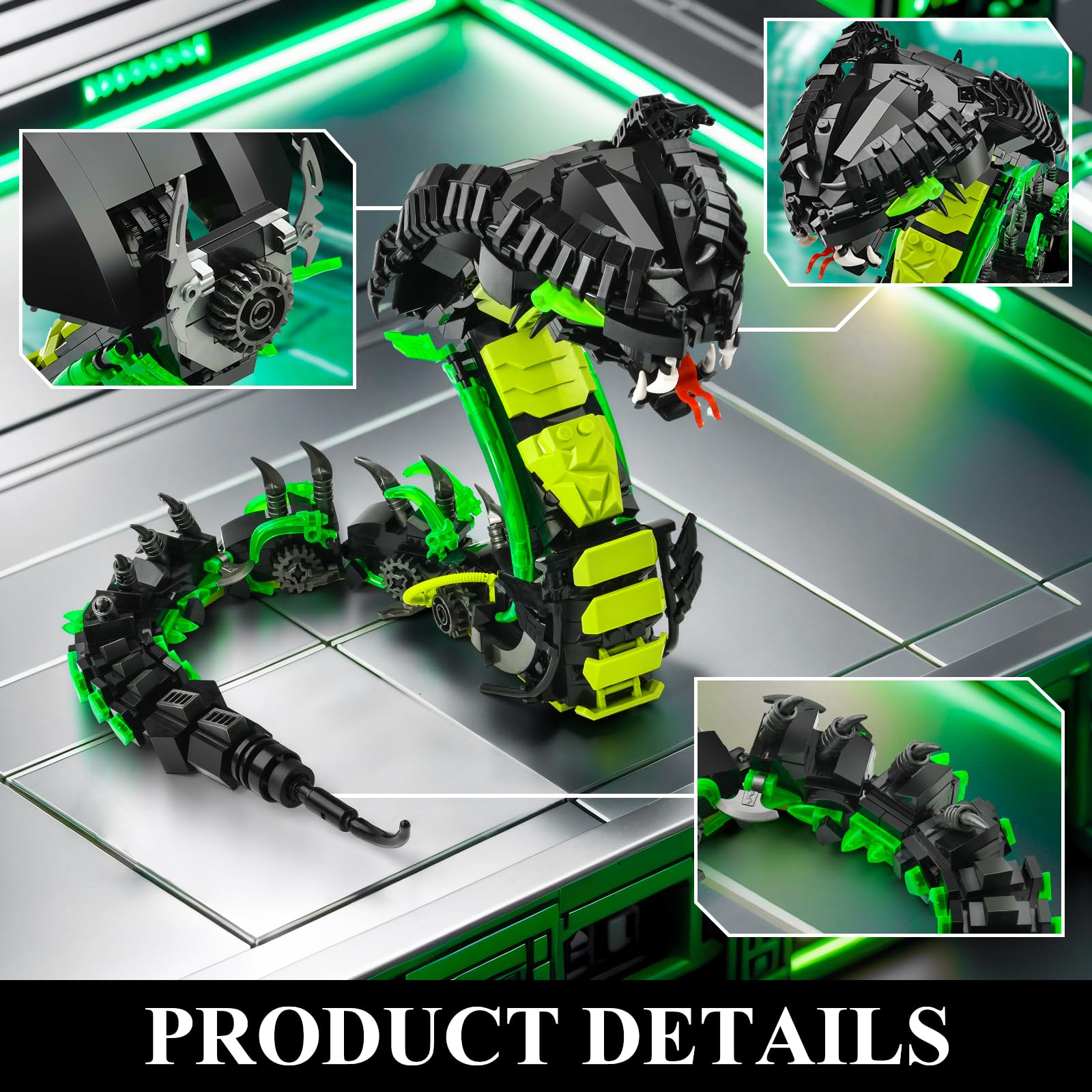 Amazon.com: Mechanical Snake Building Sets, Creative Snake Animal