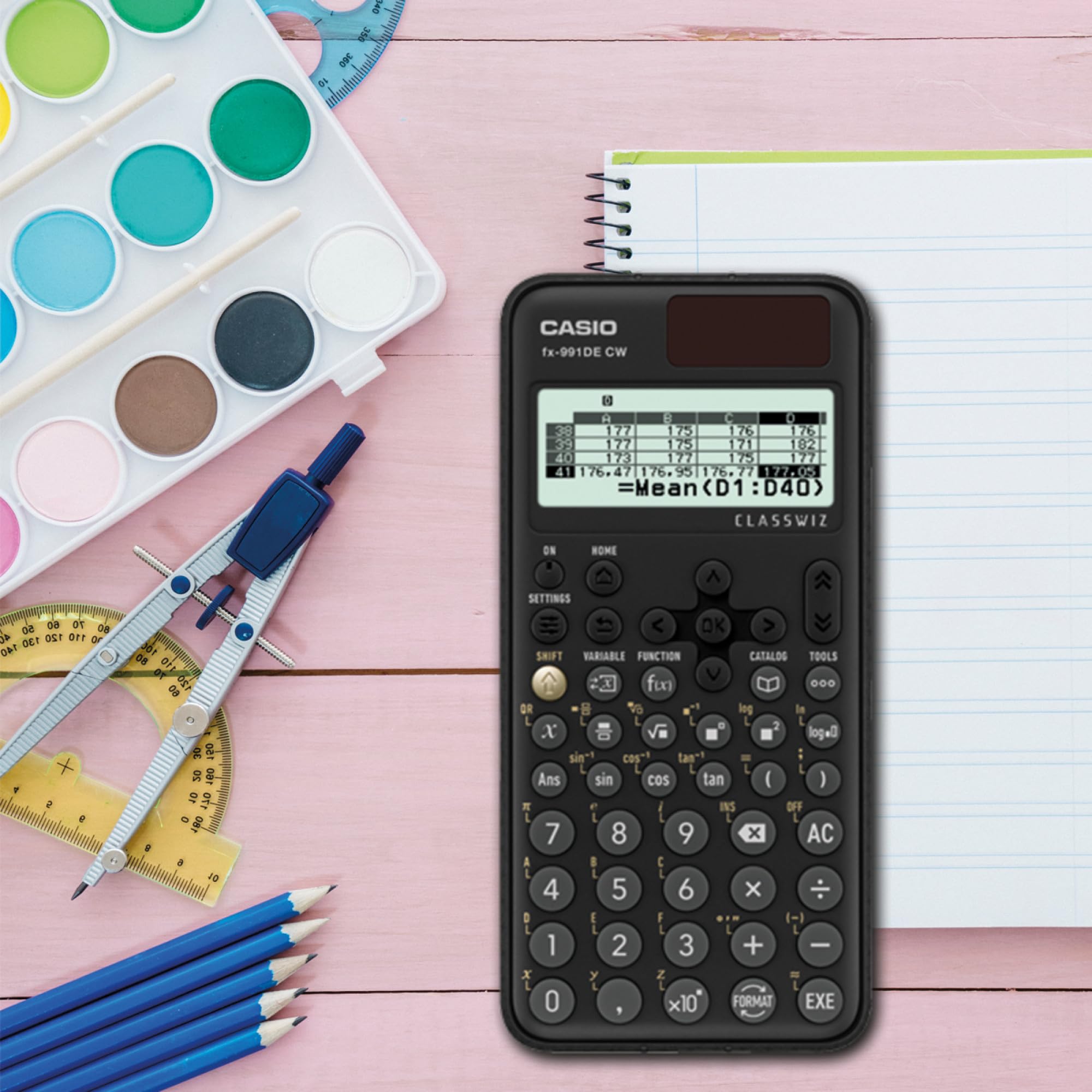 Casio FX-991DE CW ClassWiz Calculatrice Scientifique Technique, Menu en Allemand