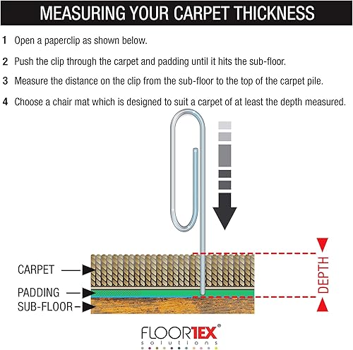 Miniatura 6 de Advantagemat - Tapete rectangular para sillas de hasta 38" - 36" x 48"