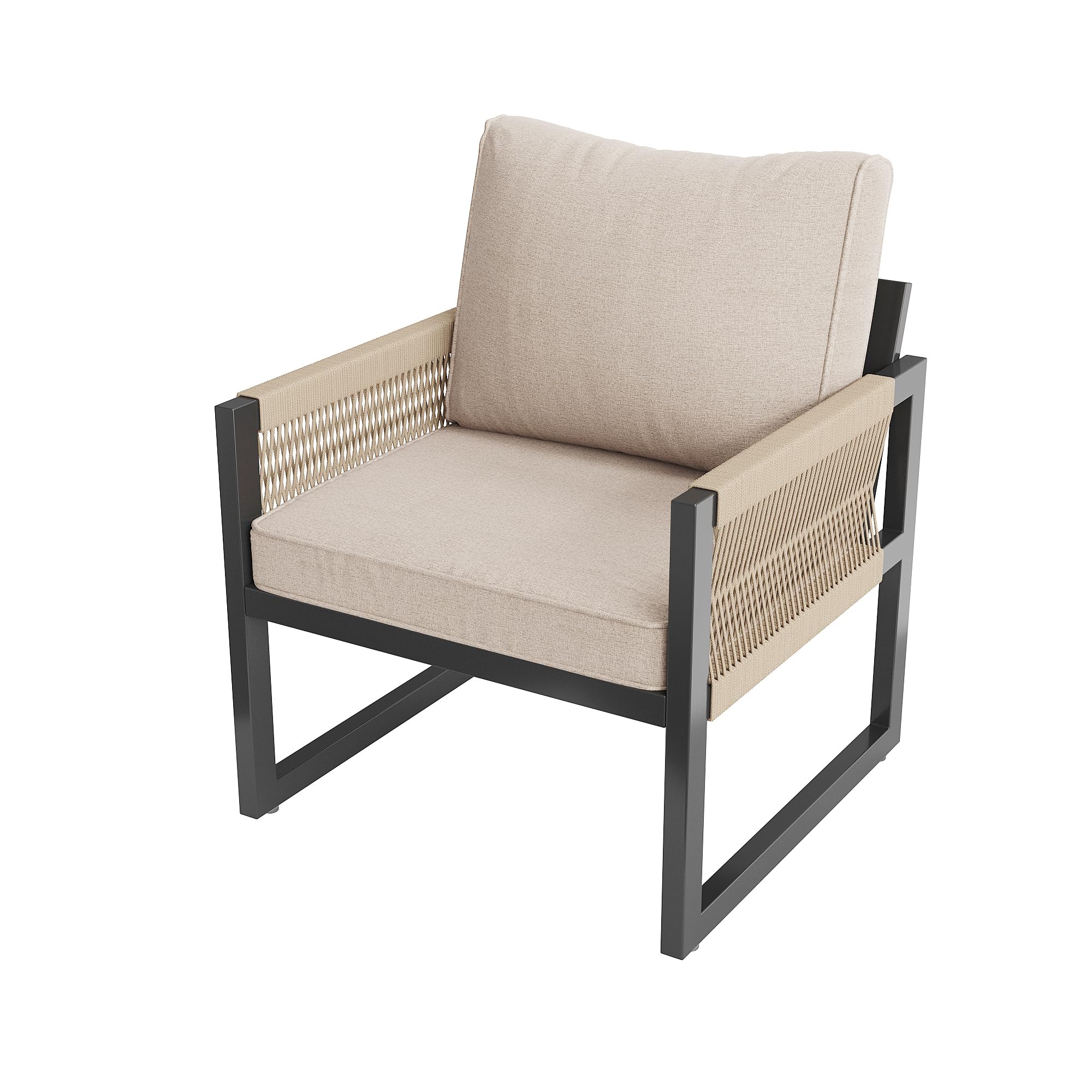 TIZZ Juego de muebles de jardín para 7 – 8 personas, juego de salón de jardín, conjunto de muebles de jardín, balcón, terraza, resistente a la intemperie, conjunto de asientos para comedor, moderno