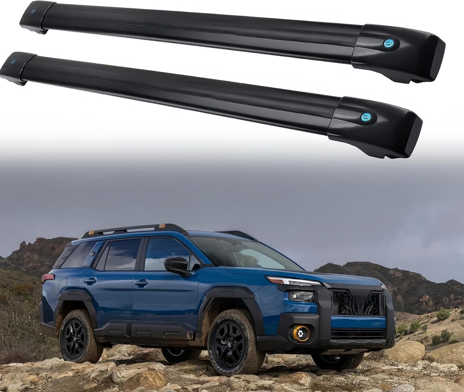 220LBS Cross Bar Compatible with Subaru Outback 2026+ Roof Rack Crossbar Rack Luggage Carrier Bars Heavy Duty Black Crossbar