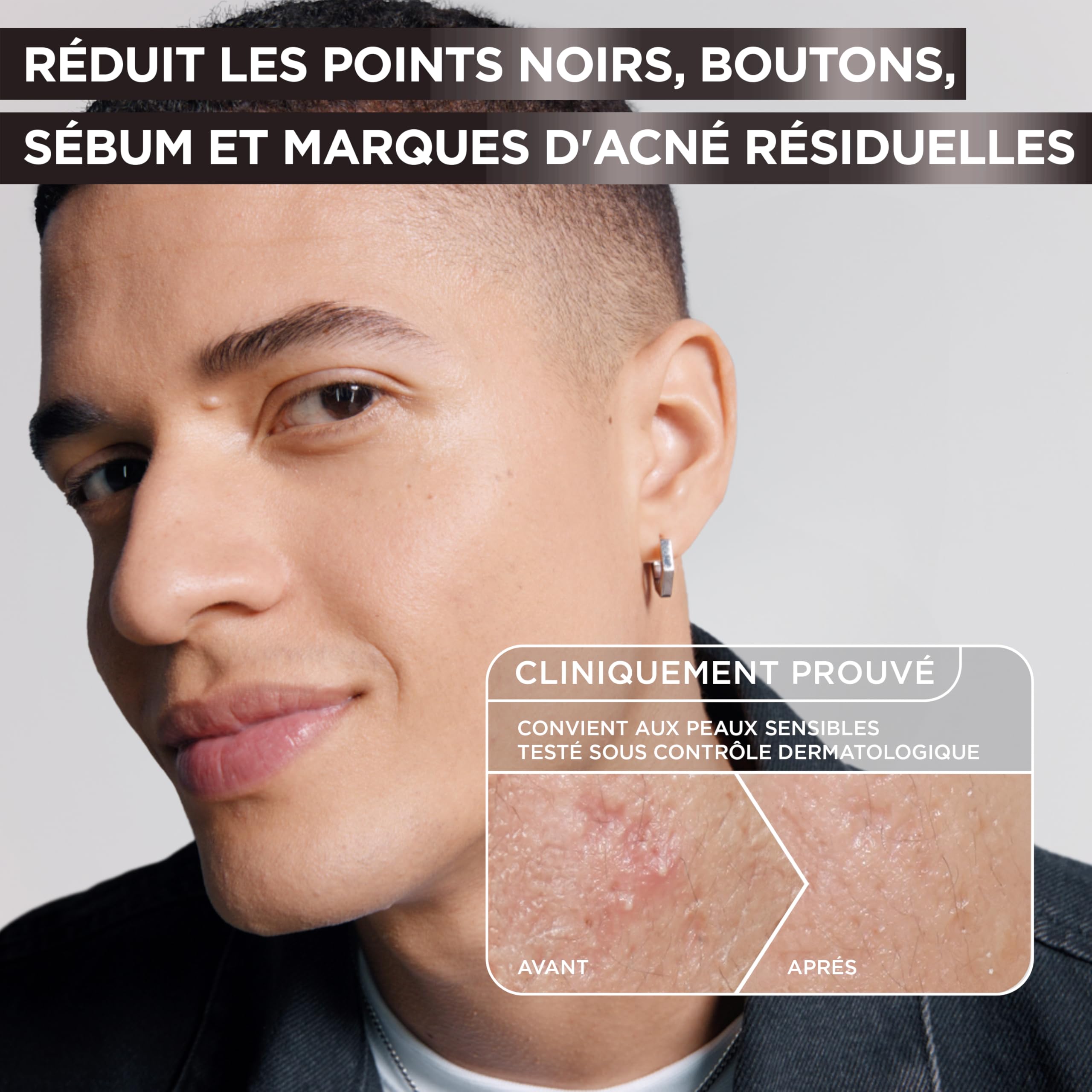 Garnier Air Cream AHA BHA Crème Visage Hydratante Matifiante au Charbon 50ml + Garnier PureActive Sérum Anti-Imperfections au Charbon Niacinamide AHA BHA Traitement Points Noirs 30ml