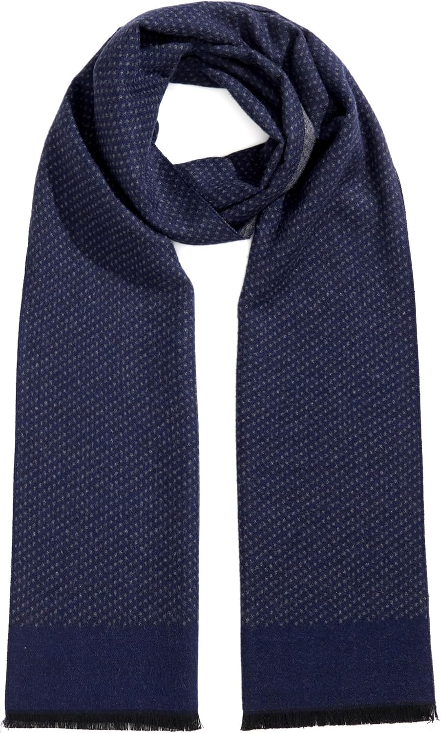 Men's Winter Warm Scarf Premium Cashmere Feel, Luxuriously Soft Long Plaid Pattern - Image 2