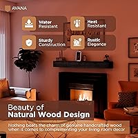 Vista 4 de Avana Rusticfireplace Repisa de Chimenea - Repisas Montadas para Sobre la Chimenea - Repisa de Chimenea Estilo Campestre de 60 Pulgadas - Marcos