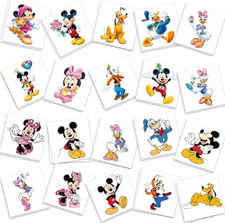 40 PCS Micke Mouse Tattoo Sticker Party Favors, Mouse Temporary Tattoos Mouse Birthday Party Supplies For Kids Boys And Girls Goody Bag Treat Bagfor Water Bottle Phone Skateboard Decoration