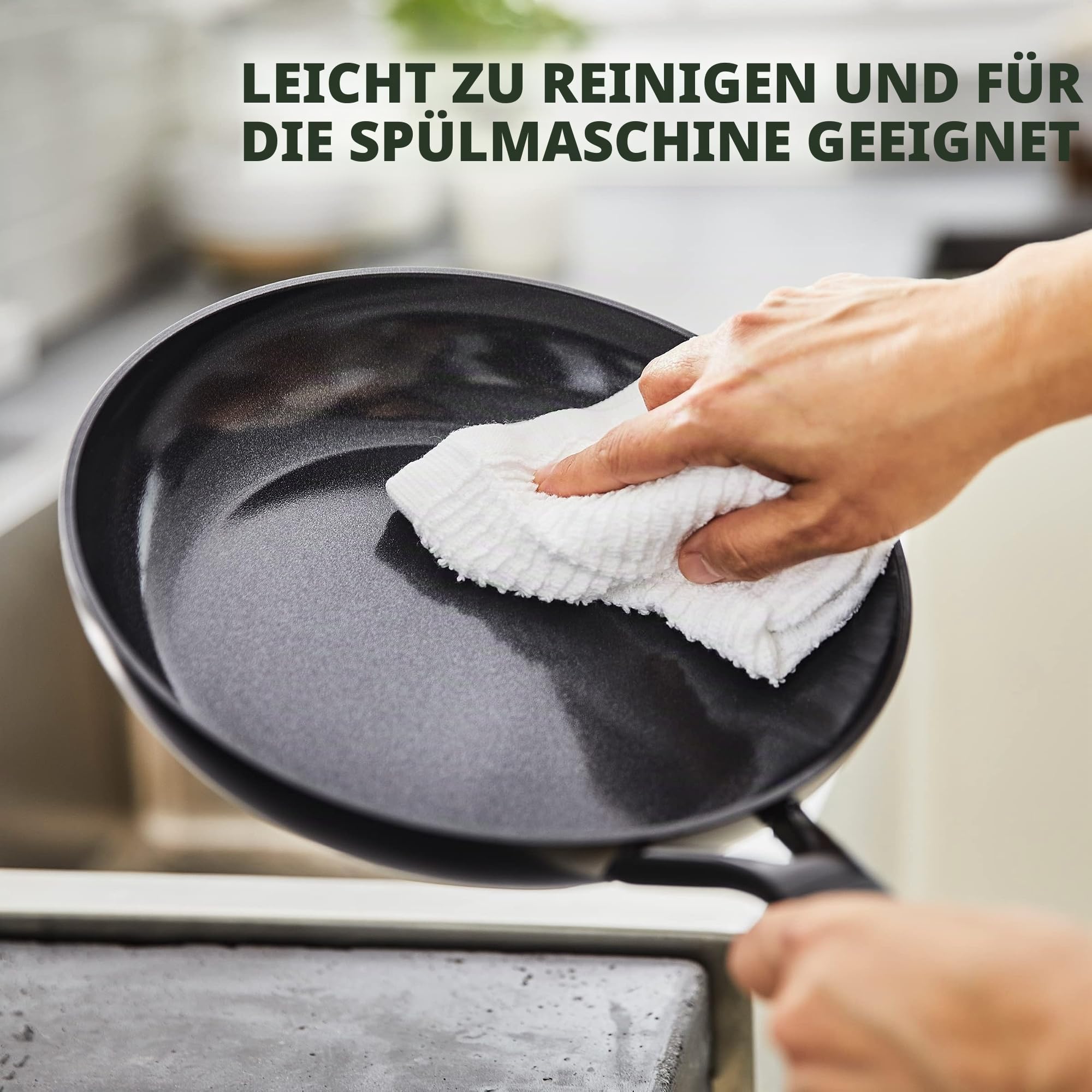 GreenPan SmartShape Gesunde 28 cm Keramik Antihaft Bratpfanne, PFAS-frei, Induktionsgeeignet, Backofengeeignet, Spülmaschinengeeignet, Schwarz