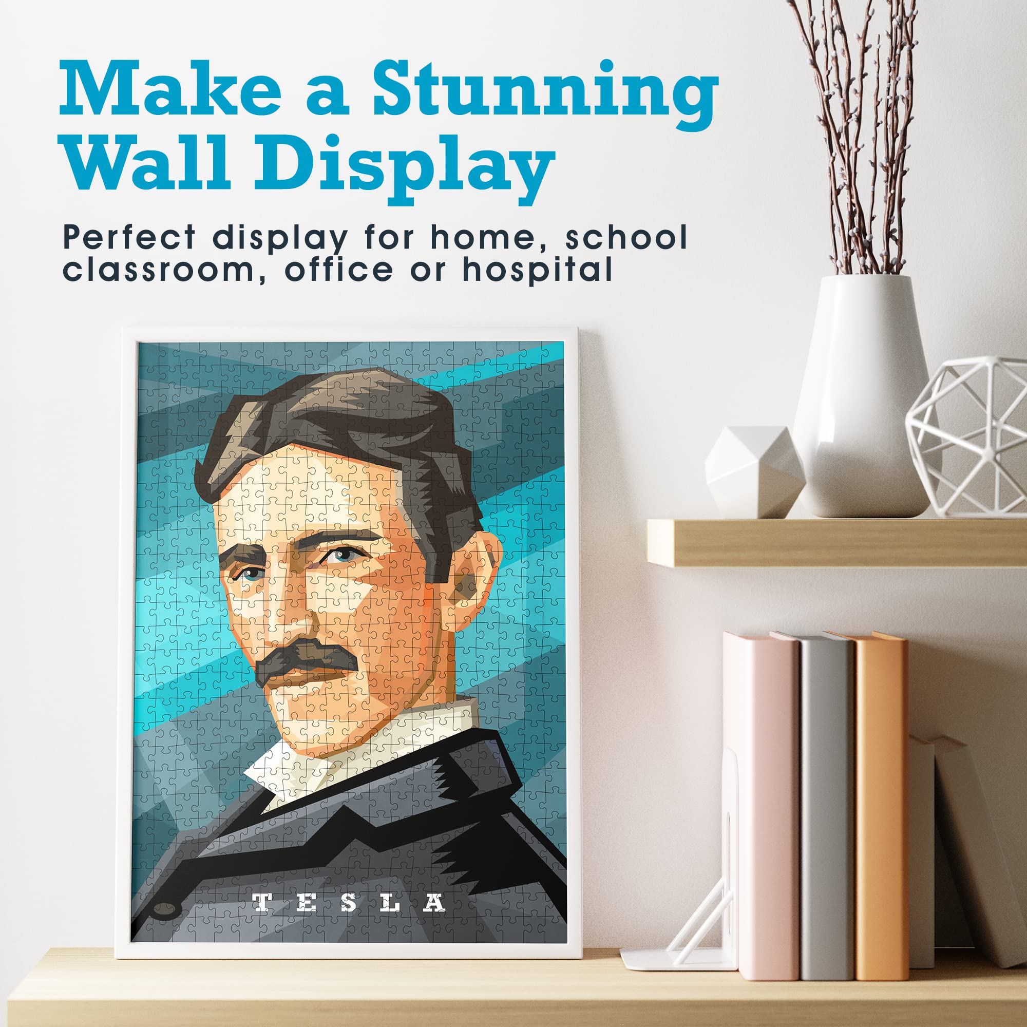 Nikola Tesla Jigsaw Puzzle - Chemistry Puzzles Great as Science Gifts - 500 Puzzle Pieces - Kid & Adult Puzzles - Unique Art Display for Home, School, & Office - Gift for Men & Women - Image 6