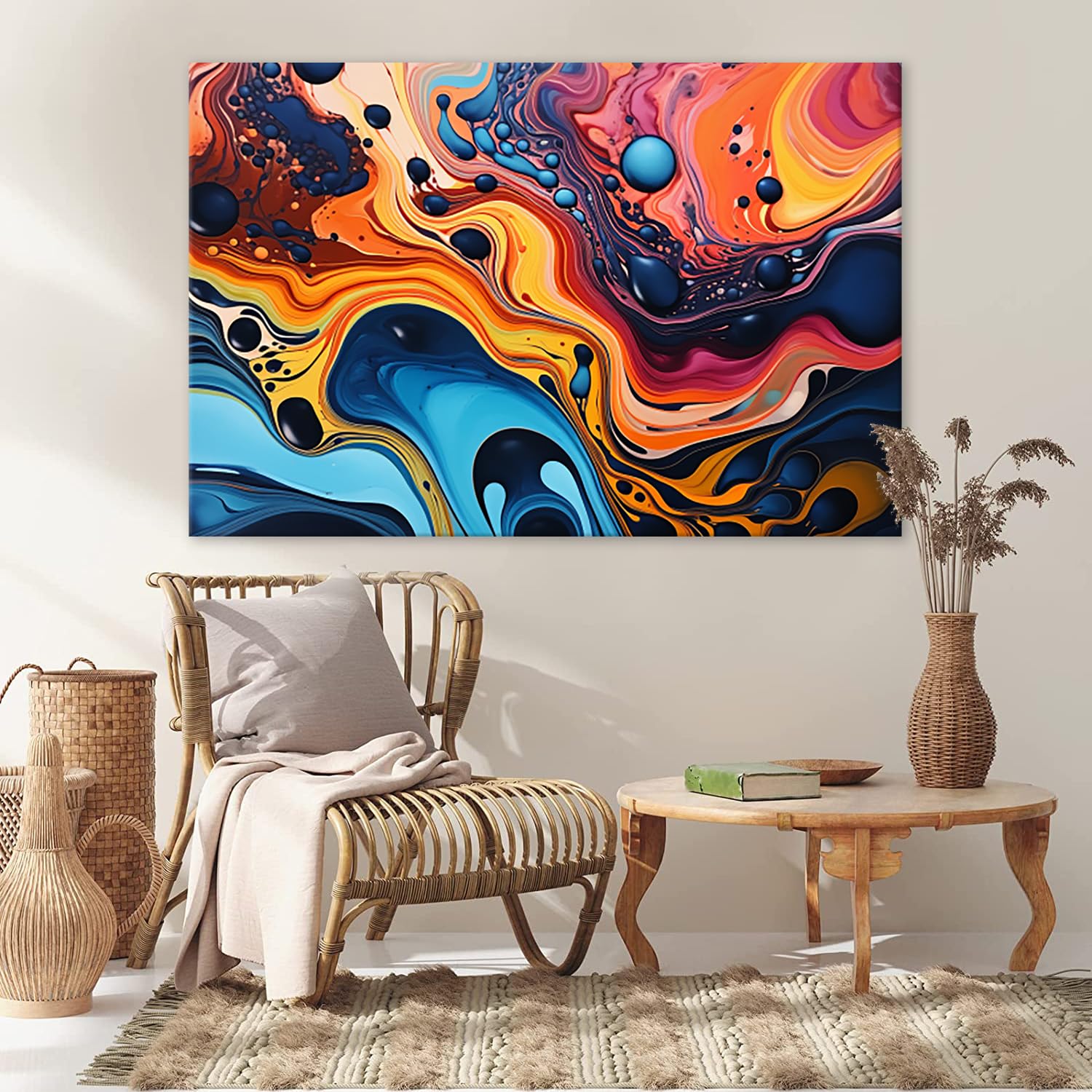 Amazon.co.jp: 絵画 水彩マーブルアートですインテリア 絵画 現代