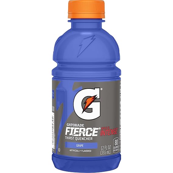 Gatorade Fierce Thirst Quencher, Grape, 12 Ounce Bottles (Pack of 24)