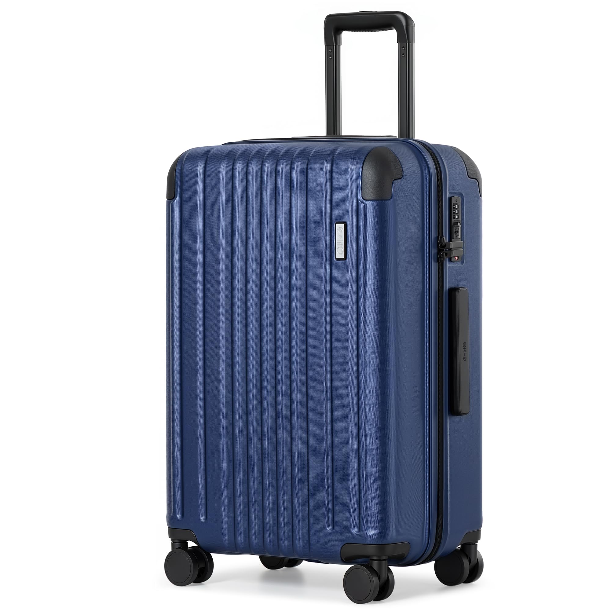 Luggage, Lightweight and Durable Hardshell, 24 in, Navy Blue