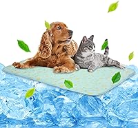 NWK Large Pet Cooling Mat 39x27.5 Ice Silk for Dogs & Cats - Portable Washable Cooling Blanket for Beds Cars Summer Relief