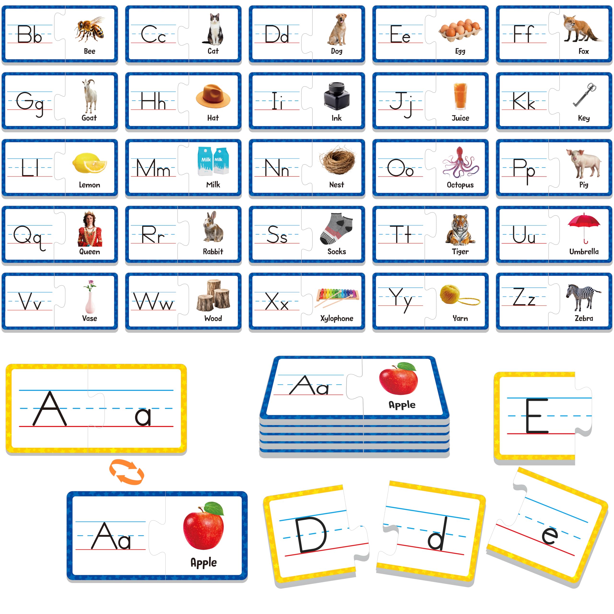 MADKID ABCカード② hand2mind Alphabet Picture Mnemonic Flash Cards Montessori ABC