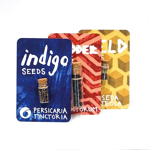 Primary Colors Natural Dye Semillas 3 variedades, rojo, amarillo, azul