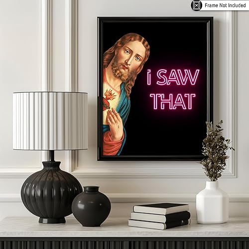 Miniatura 3 de Poster Master Póster del Sagrado Corazón de Jesús  Impresión I Saw That, arte alterado, arte barroco, arte pop, regalo para hombres y mujeres,