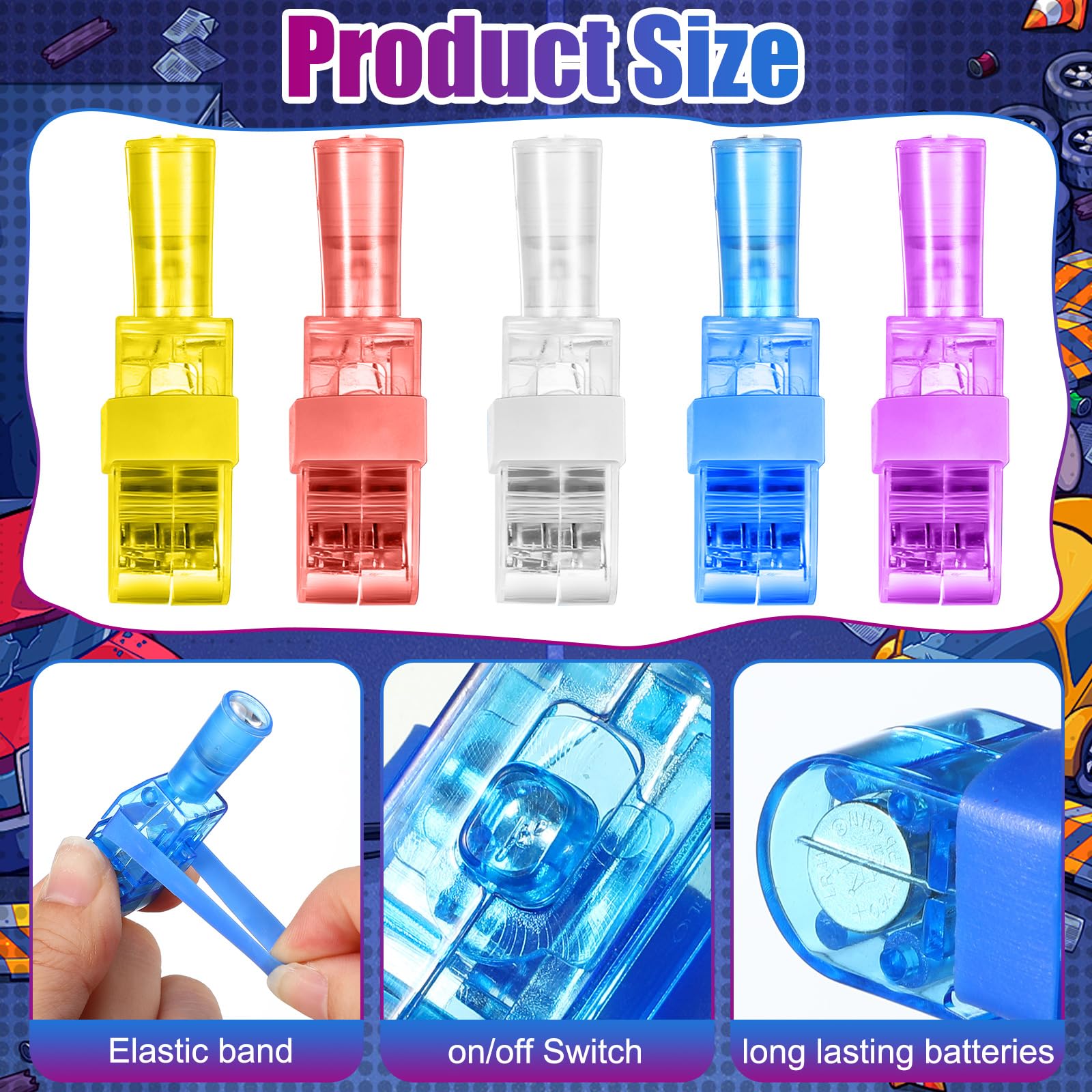 Capoda Paquete de 36 recuerdos de fiesta de juego, luces LED que brillan en la oscuridad, anillos con controlador y patrones, suministros temáticos de juegos iluminados, rellenos de bolsas de regalo a