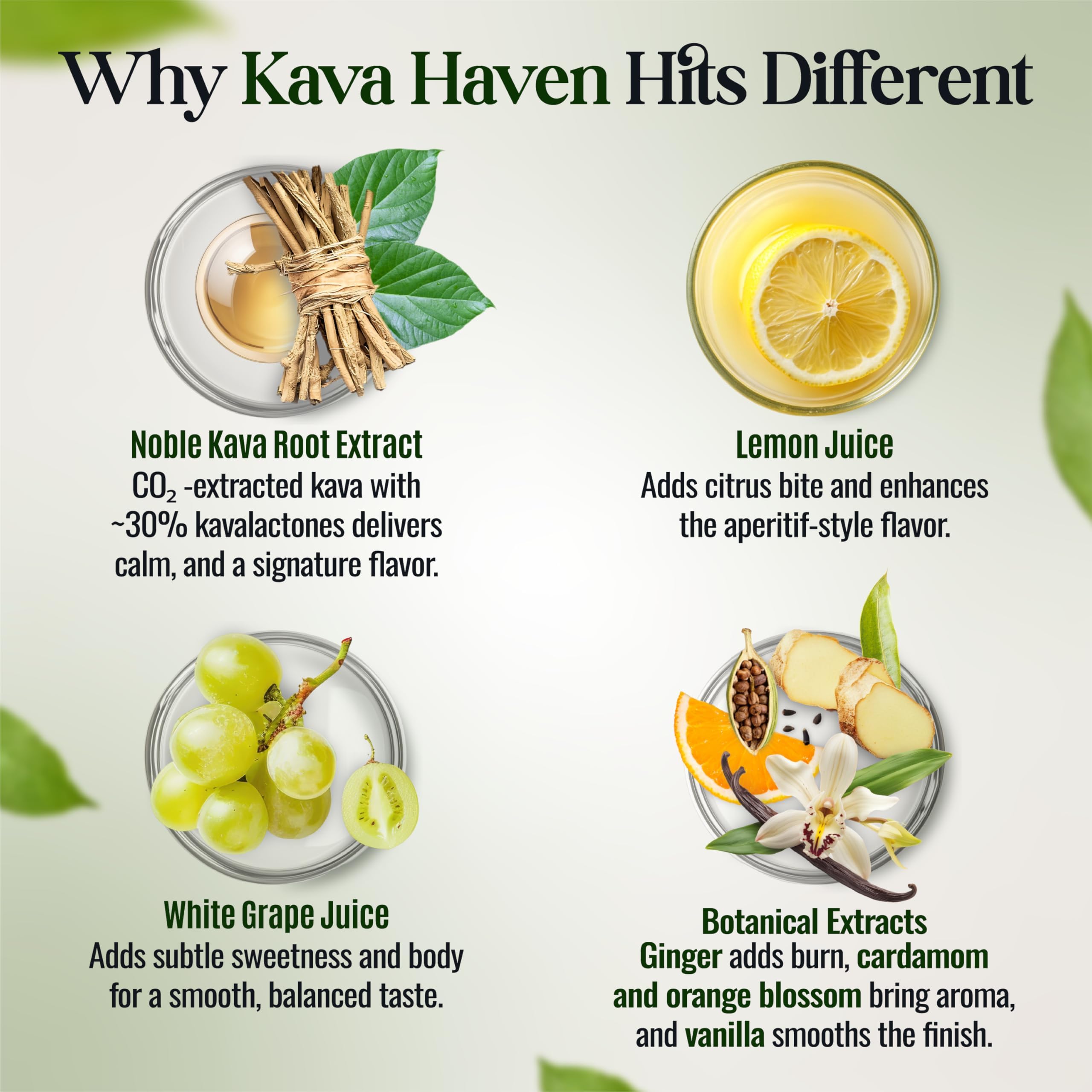 Kava Haven Non Alcoholic Spirit, 750mL Bottle | Kava Kava Drink | Non Alcohol Alternative Spirit for Mixed Drink Recipes | Low Calorie | All Natural | - Lemon Ginger Flavor (17 Servings)