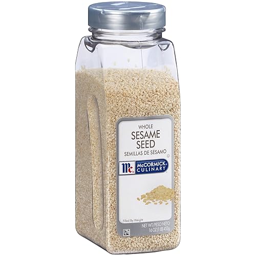 Miniatura 9 de McCormick Culinary Semilla de sésamo entera, 16 onzas, un recipiente de 16 onzas de semillas de sésamo blanco entero, perfecto para platos de