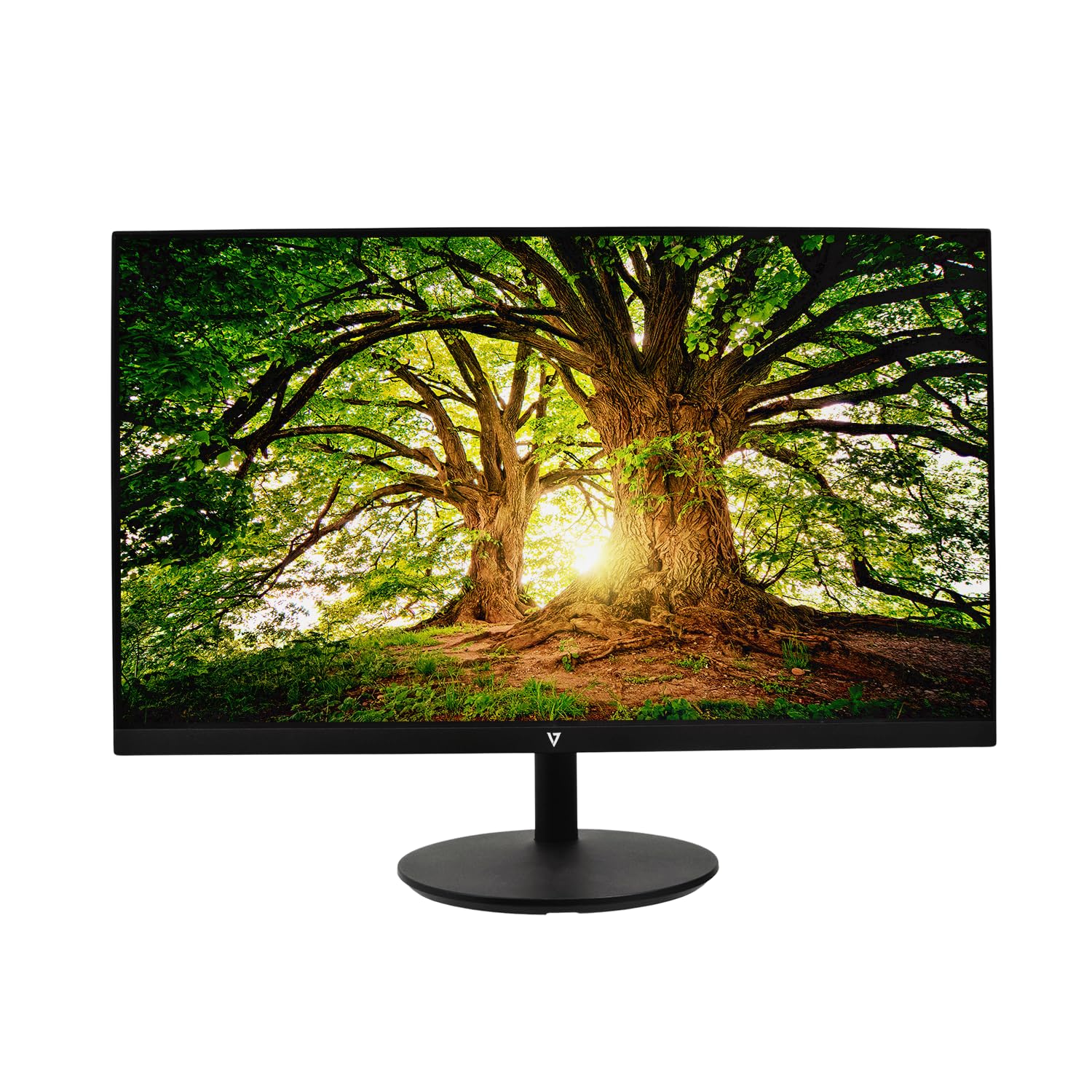 V7 Monitor PC 23,8 Pollici LED Full HD, Pannello IPS, 100 Hz, 5 ms, Supporto Ergonomico Regolabile in Altezza, HDMI, DisplayPort, VGA, Altoparlanti, Certificazione TCO, VESA 100 x 100, Colore Nero