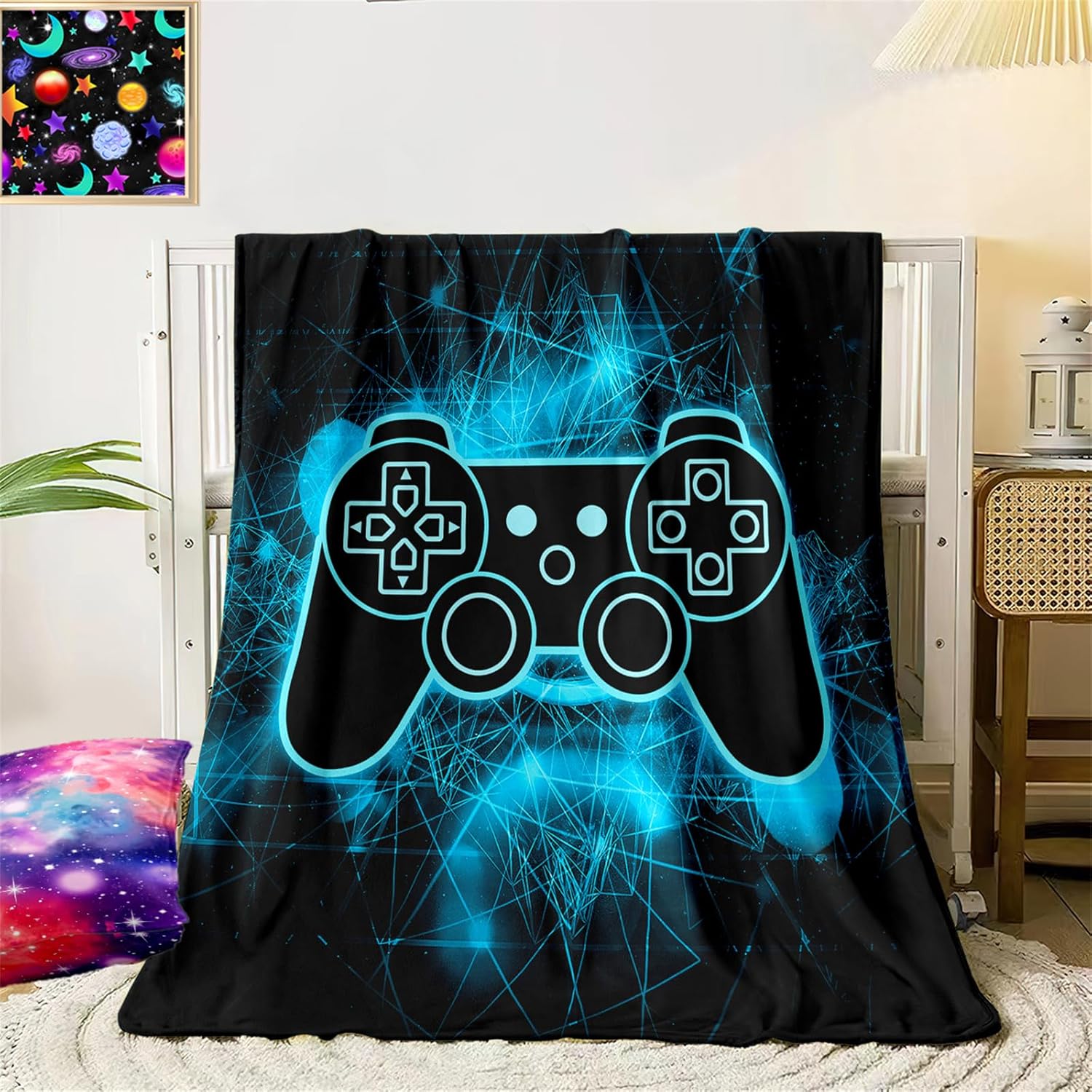 Gamer Blanket for Boys - Gaming Blankets for Teenage Boy Gaming Blanket Gaming Blanket for Boys Soft Warm Gamer Bedding Blanket Video Game Themed Blankets for Couch Birthday Gift,Throw Size 50" x 60"
