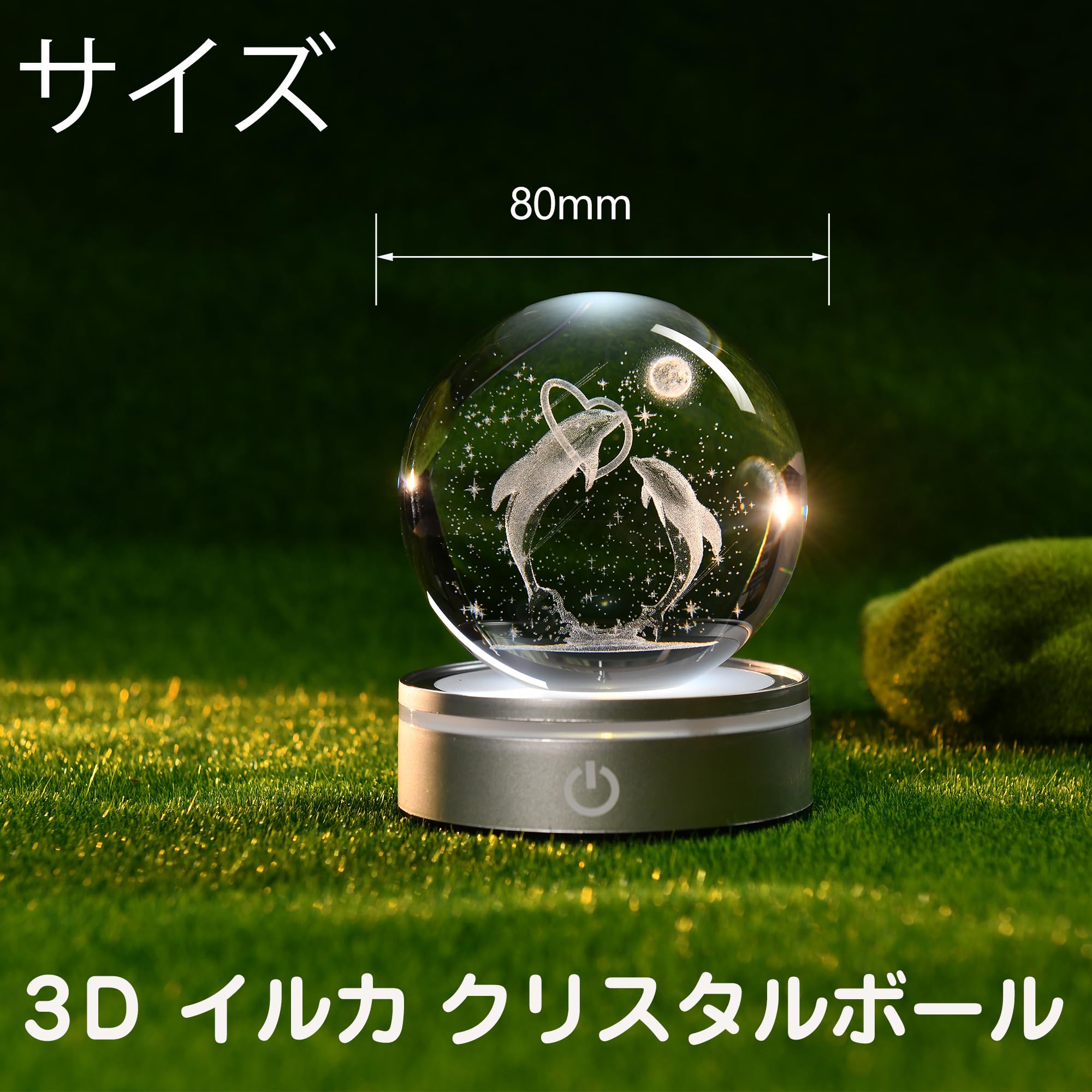 Amazon.co.jp: IFOLAINA 3D イルカ クリスタルボール 誕生日