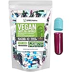 XPRS Nutra Size 0 Empty Capsules - 1000 Count Empty Vegan Capsules - Vegetarian Pills- DIY Vegetable Capsule Filling- Veggie Pill Caps for Do-It-Yourself Supplements (Multi Color)