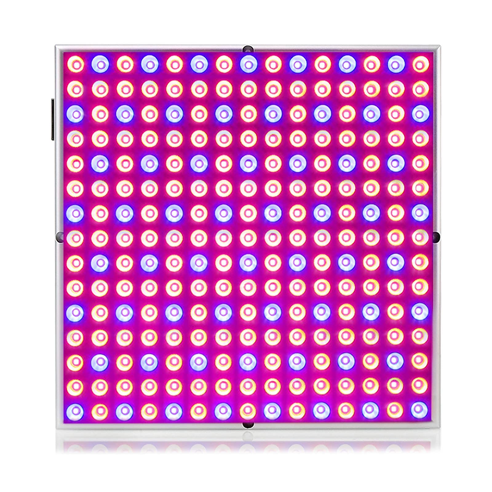 Aufun Lámpara de planta 45W 225 leds Luz de Planta Iluminación roja y azul completo Espectro para Plantas de interior Hortalizas Jardín flores verduras, 310 * 310 * 35mm