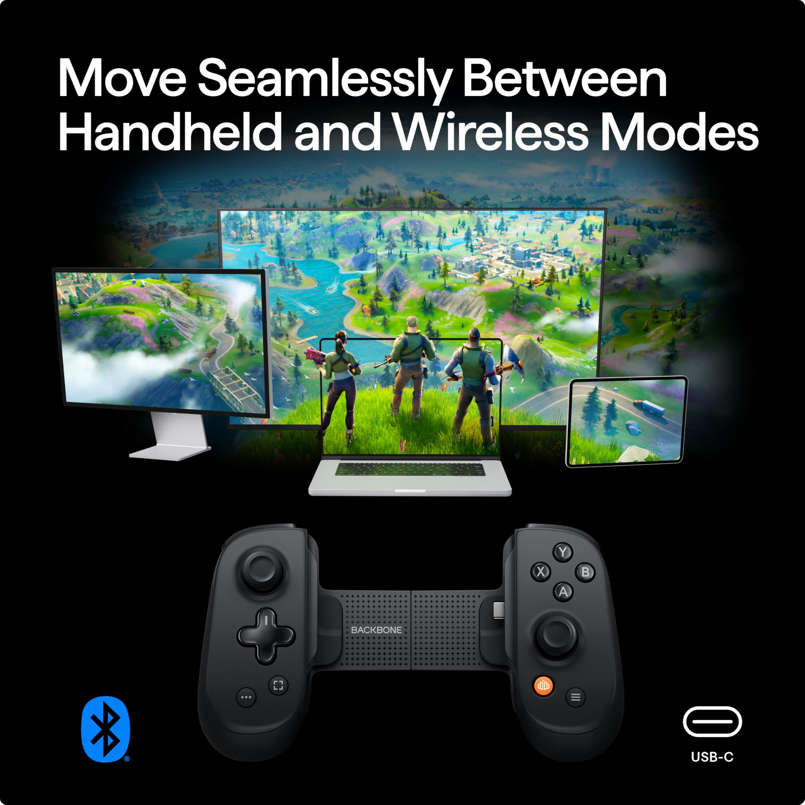 Mobile Gaming Accessory: Backbone Pro - USB-C - Black for Android
