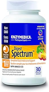 Enzymedica - Digest Spectrum, 30 Capsules - Lactose Intolerance Pills - Digestive Enzyme Supplements - Enzymes for Digestion - Indigestion & Heartburn Relief - Gas Bloating Relief for Men and Women