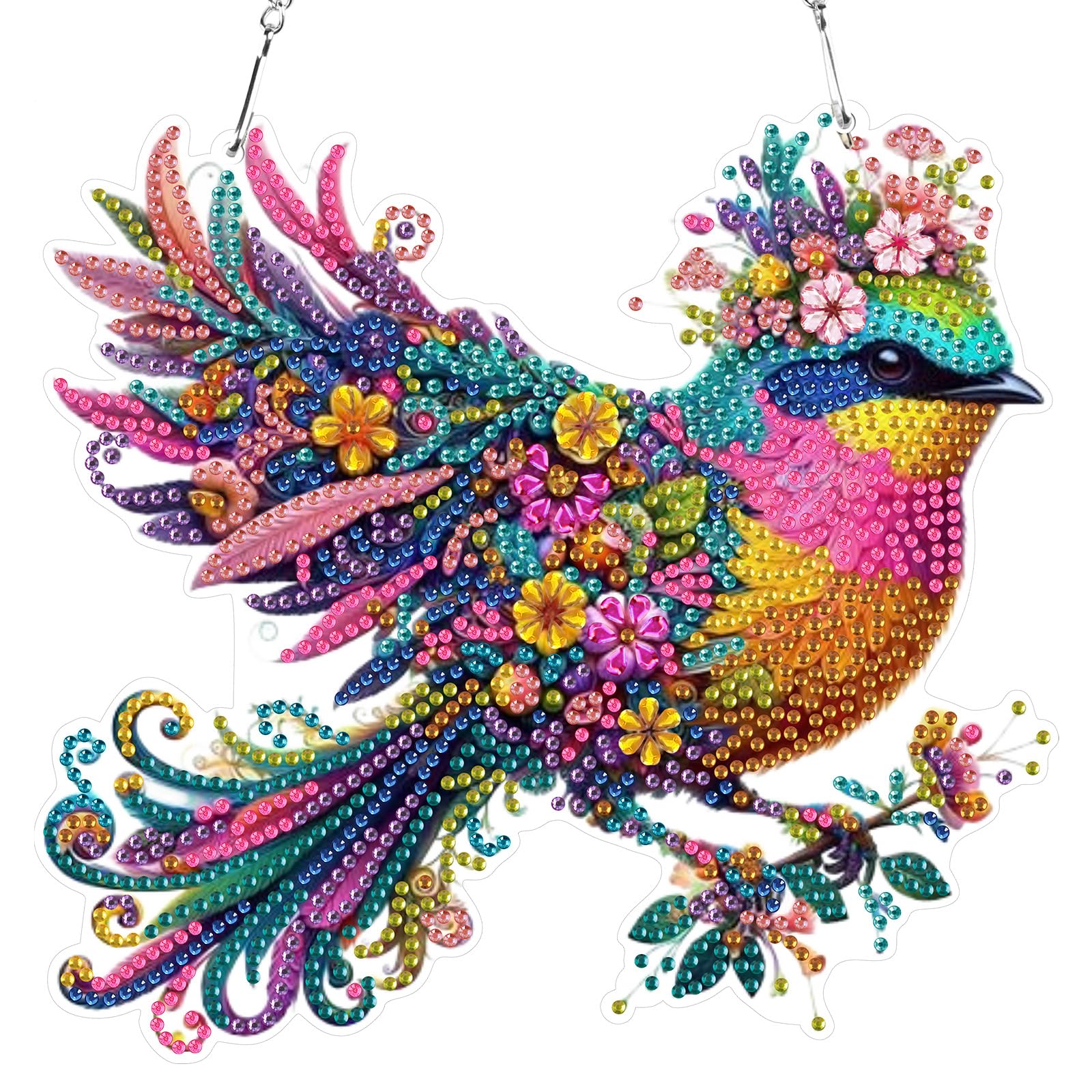 RICUVED Beautiful Bird Hanging Diamond Art Painting Pendant Kits