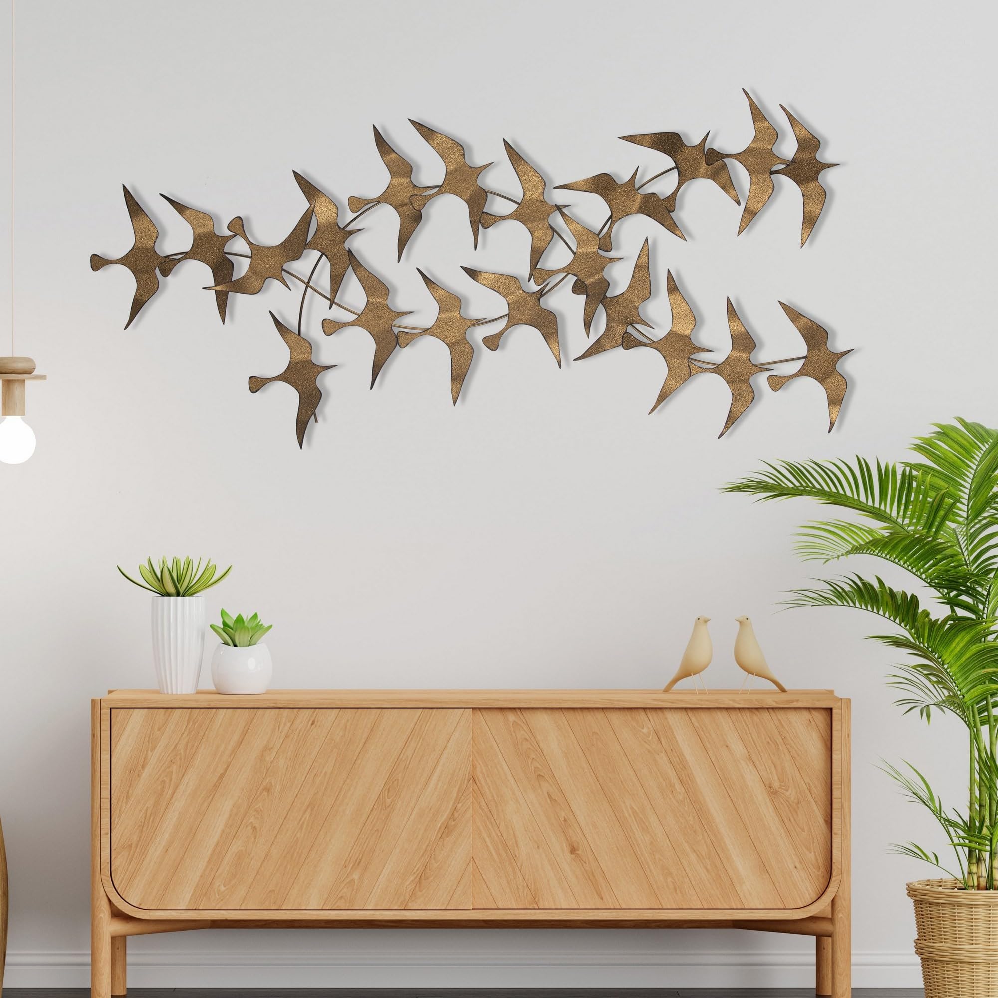Accessoire mural décoratif en métal peint à la main, 112 x 11 x 50 cm, 100% métal, 0,8 mm d'épaisseur, pièce d'art unique pour la décoration de la maison, des variations de couleurs peuvent survenir