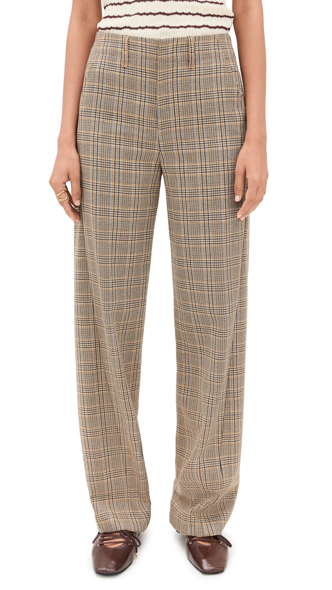 rag bone Womens Shea Plaid Pants