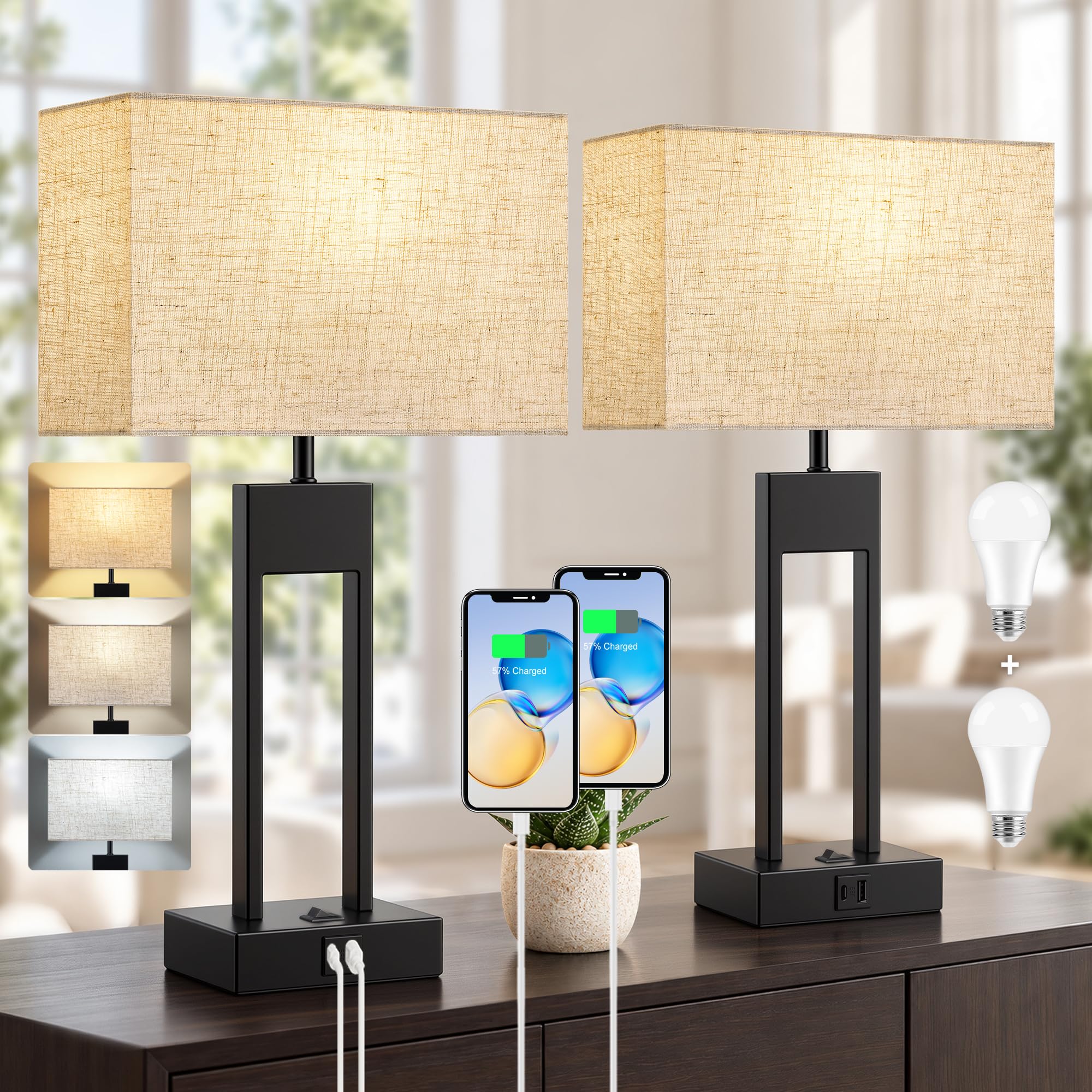 Table Lamps, 2 ct