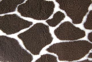 Petlife Non-Slip Vetbed for Dog/Cat, Giraffe Print, Brown with Cream, 54 x 30-inch