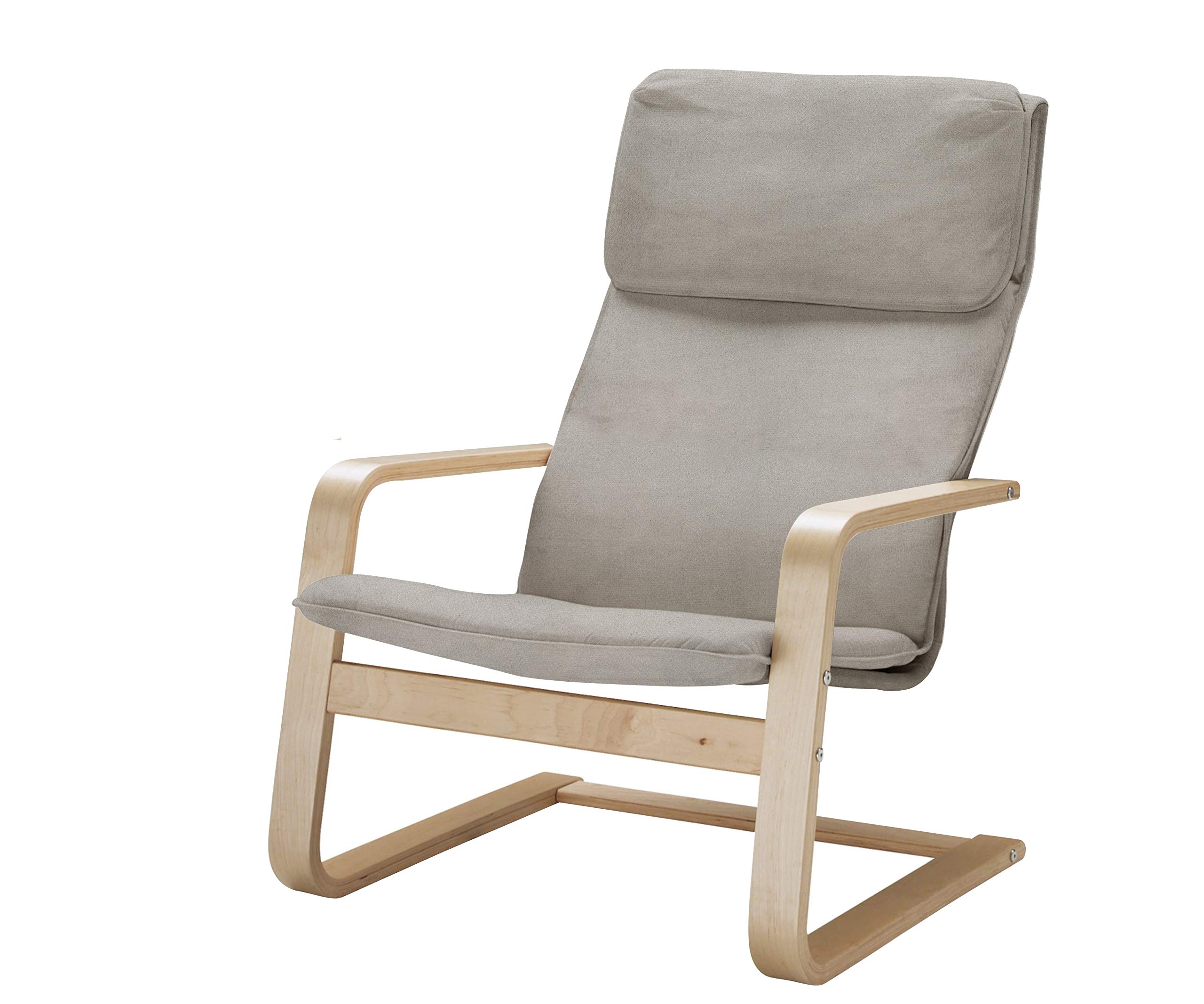 Vinylla Armchair Replacement Cover Compatible with IKEA Pello (Velvet - Grey)