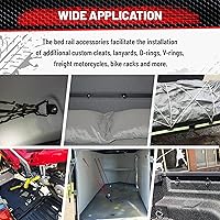 Vista 6 de RED WOLF Paquete de 4 anclajes de anillo en V para carga, en acero negro con revestimiento en polvo negro, con capacidad de 454 kg, para montaje