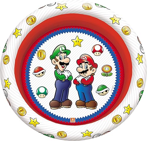 Miniatura 2 de Mondo Brothers Toys-Super Mario - Piscina inflable para niños, 3 anillos de diámetro, 39.4 in de capacidad, 84 litros, multicolor