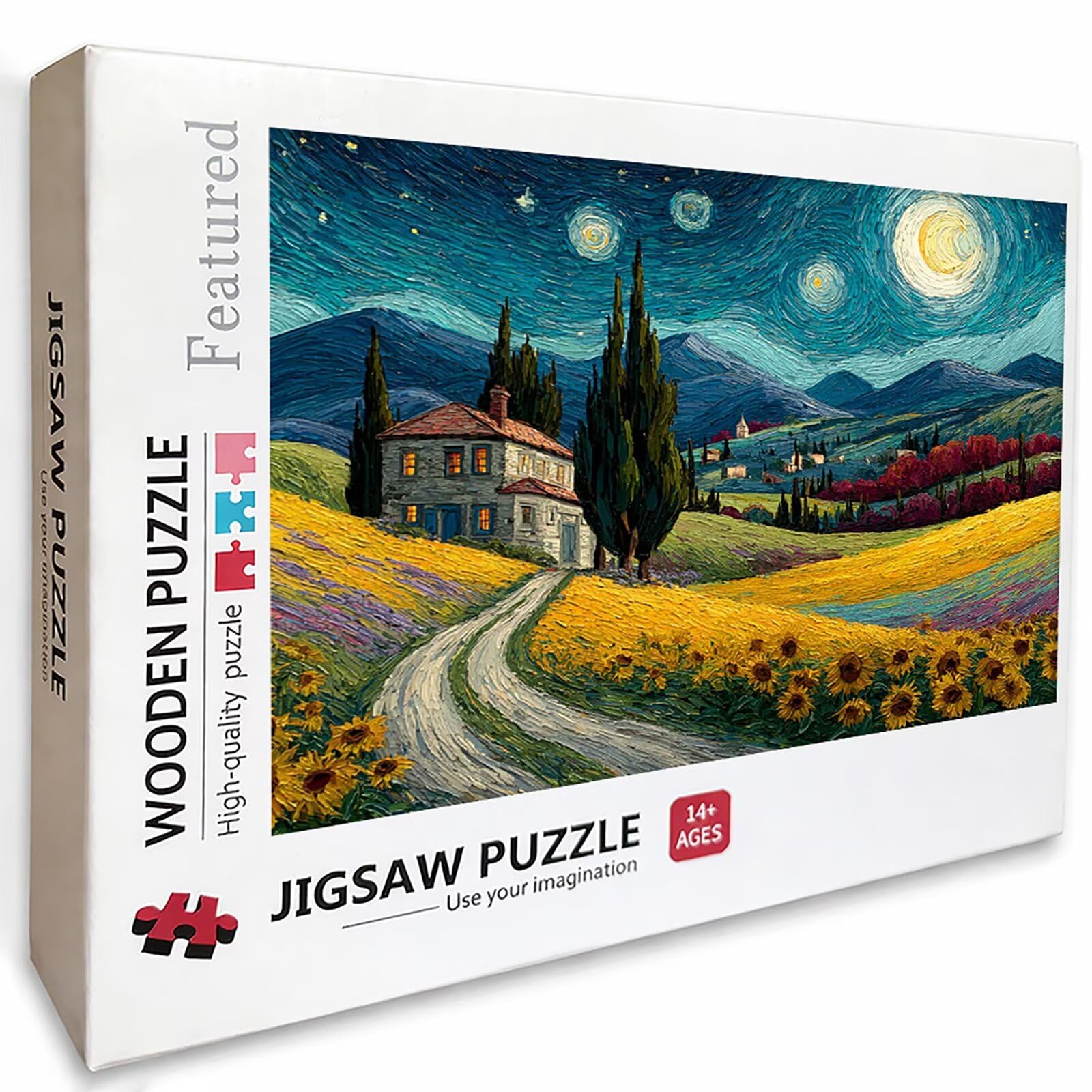 Campo Puzzle de 2000 Piezas para Adultos, Puzzle Madera con Caja 99x70cm, Rompecabezas Adultos de Alta Dificultad, DIY Juego de Rompecabezas, Pasatiempo Creativo, Regalo, (Cielo Estrellado) 9-6518