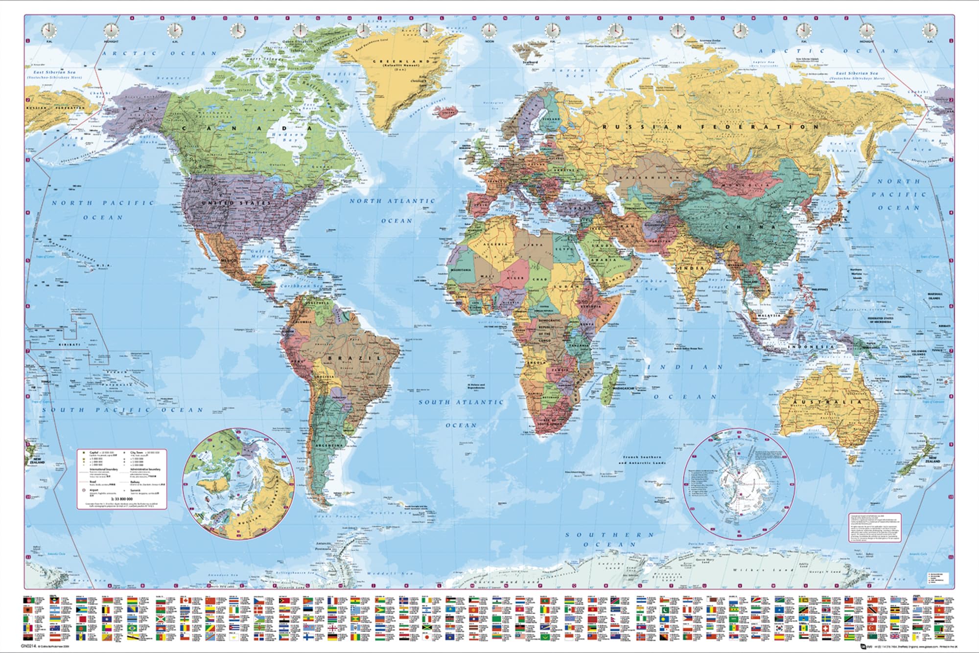 GB eye World Maps Map Giant 140 x 120cm Maxi Poster
